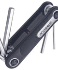 Image of 8 In 1 Folding Hex Key Set with non-slip rubber grip, showing extended Allen wrenches for bikes and projects, ideal for repairs.