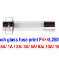 Close-up of a 6x30mm fast blow glass fuse with metal caps and amperage ratings for Inline AGC Fuse Holder Kit With 5 Pieces 6x30mm