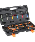 Get That Heavy Duty Crimping Tool Kit For Your Auto Repair Gig With Professional Multitask Terminals And Weather Pack Removal Gear That Makes Wiring Jobs Super Dope And Effortless Every Single Time. carbon steel crimping kit in case