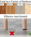 Comparison of scratched and smooth floors with furniture glides for 24 Pack 19mm Round Screw-In Furniture Glides With Nail Covers.
