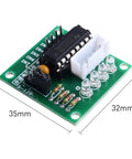 35x32mm ULN2003 driver board for 5 Pack Geared Stepper Motors 28BYJ-48 5V with connectors and components visible