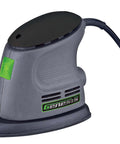Detail Palm Sander With Palm Grip And Vacuum Port For Dust Control, Hook And Loop Sandpaper System, Compact Tool Front View
