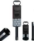 Portable Golf Ball Retriever Shag Bag With Removable Plastic Tube, no bend, quick pick up, holds up to 60 balls, 75cm, black design