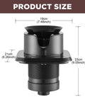 Dimensions of Real Deal Espresso Knock Box For Fast Coffee Ground Removal And Portafilter Cleanup featuring size specs.
