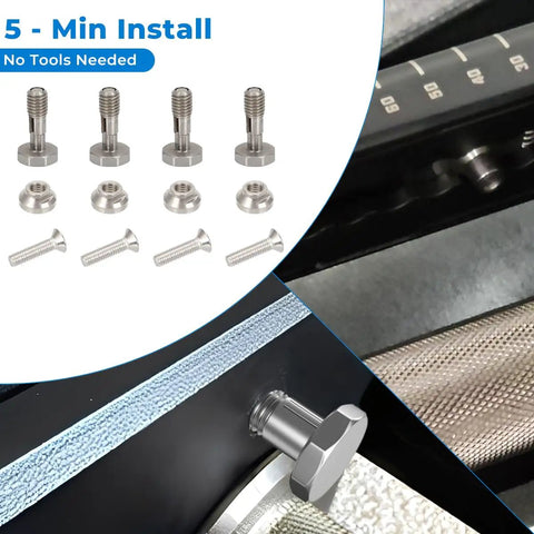 Dumbbell Upgrade Kit With Enhanced Spring Pins And Weight Adjustment Sliders For Fast Series Dumbbells, Low Profile Pins That Sit Flush And Stop Knuckle Banging, Stainless Steel, Rust Proof, 5 Minute No Tool Install