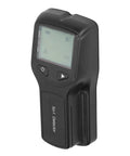 Thonlai 5 in 1 Stud Finder Multifunctional Wall Scanner for Wood and Metal Detection with LCD Display, black device side view.