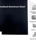 Premium Black Anodized Aluminum Sheets 5x7 Inch One Thirty Second Inch 0.8mm Corrosion Resistant Plates for Laser Engraving DIY Crafts