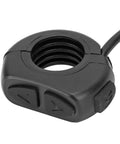 Close-up of black handlebar control unit for Brushless Motor Controller Kit For Electric Bikes With LCD Display, durable design.