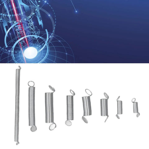 Top Notch 200 Piece Spring Assortment Kit With Sturdy Extension Compression Springs Built Tough For Home Chores Auto Repair Gadget Fixes And Serious DIY Projects Using Solid Galvanized Steel That Handles Heavy Lifting Without Buckling. 200-piece galvanized spring assortment on white