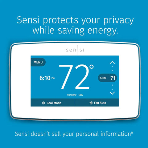 Touchscreen Smart Thermostat for Home WiFi Control with Alexa, Energy Star Certified, ST75W White display interface