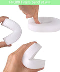 Demonstration of flexible foam filter from Shark Rocket Vacuum Replacement Filters Set For HV301 HV302 Ultra Light Corded Bagless Pet Stick Vacuum