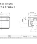 Beefy 1000mm Linear Guide Rail Set With SBR20UU Blocks For CNC Machines And 3D Printers, Pro Grade 20mm Rails, 45mm Wide, Includes One Rail And Two Preloaded Blocks, Ready To Install And Go. SBR20UU linear motion rail block dimension drawing