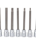 Extra Long Hex Bit Socket Set, Beefy Heavy Duty 7 Piece With 3mm 4mm 5mm 6mm 7mm 8mm 10mm Sockets, 110mm Shaft, Drive Tool Kit