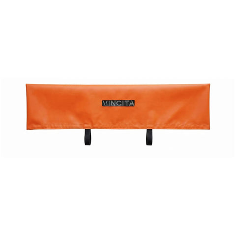 Waterproof Mountain Bike Handlebar Cover With Hook And Loop Strap Black XL Rainproof Bar Protector for bikes, orange front view