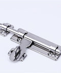 Tough As Nails Heavy Duty Sliding Bolt Door Latch Featuring Auto Return Stainless Steel Gate Lock Weather Resistant Easy Install For Barn Patio Wood Doors Security Hardware - close-up view of latch mechanism.