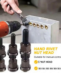Garage Ready Carbon Steel Rivet Nut Tool Kit M3 To M8 Hand Crimping Pliers for manual use with nuts for sheet metal work.