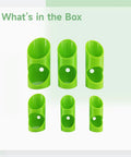 Green Three Piece Foam Pipe Cutter Tool Set For Insulation Pipes in ABS plastic showing large, medium, small sizes