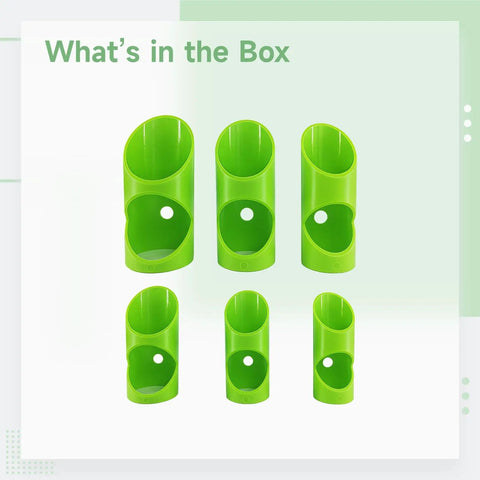 Green Three Piece Foam Pipe Cutter Tool Set For Insulation Pipes in ABS plastic showing large, medium, small sizes