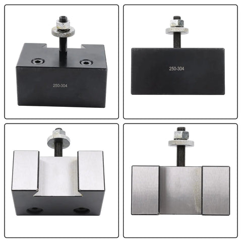 13-18 Inch CNC CXA Piston Quick Change Tool Post Set with Wedge Type Holders for 250-301 and 250-310, heavy duty steel construction