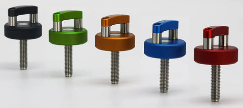 Billet Aluminum Orange Hard Top Fastener For Ford Bronco, Quick Removal Thumb Screw With Integrated D Ring, M8 1.25 Thread