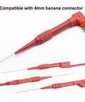 Back Probe Kit With 4mm Banana Sockets And 0.7mm Non-Destructive Wire Piercing Pins For Car Testers Red connectors shown