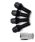 Premium Black Lug Wheel Studs Kit And Locking Bolts For BMW Models E12 E28 E34 E39 E60 Plus Heavy Duty Replacement Lugs, black metal, set of 4