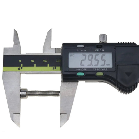 Caliper measuring screw for Deluxe Tractor Steering Wheel Spinner Knob for Kubota, 29.55 mm on display