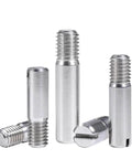 Stainless Steel Dowel Pin Set 304 Slotted Outside Thread Solid Cylindrical Locator Pins For M2 To M10 Sizes 6mm Length Oxidation Resistant Roll Shaft Positioning Pins