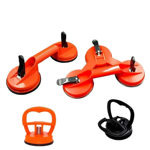 Multi Spec Suction Cup Handle Dual Function Lifter And Dent Puller red suction grip tools with strong vacuum for auto body tasks.