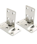 Built Tough Pair Of 304 Stainless Steel Removable Table Brackets With Chrome Coated Support Rods for RV and boat use.