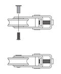 Diagram of Patio Door Roller Replacement Kit 1-1/2 Inch Diameter Two Pack With Steel Ball Bearing Wheels And Complete Install Hardware