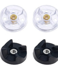 4 Pack MB1001 Blender Gear Replacement Set Compatible With MB1001 Model Includes Two Plastic Motor Base Gears And Two Rubber Under Blade Gears
