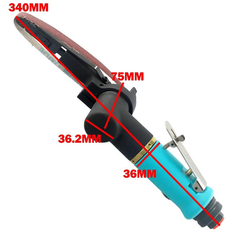 10X330mm Air Belt Sander Pneumatic Grinder Machine For Smooth Even Cutting Professional handheld tool with sanding belt.