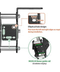 Level Up Your 3D Printer Setup With This Knockout Dual Z Axis Upgrade Kit Featuring Ball Screw Linear Rail Motion System For Rock Solid Stability And Ultra Smooth Extrusion, showing elliptical hole design for alignment.