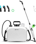 2 Gallon Battery Powered Sprayer With Automatic Pump, 2200mAh Battery, 3 Nozzles, Ergonomic Handle, Easy One Button Spray
