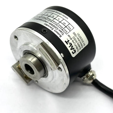60mm Outer Diameter Hollow Shaft Rotary Encoder 5V DC Line Drive Output 1000 Pulses Per Revolution heavy-duty sensor close-up view