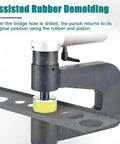 Cordless Hydraulic Hole Puncher With Dual Batteries Heavy Duty Metal Punch Tool showing assisted rubber demolding feature