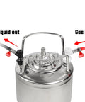 Two Pack Ball Lock Disconnect Fittings With Five Sixteenths Inch Stainless Steel Gas Barb For Kegging Setups, MFL Quick Disconnect Swivel Nut Design, Compatible With Ball Lock Posts And Sankey Adapters. Ball lock keg disconnects on Cornelius keg gas and liquid posts.