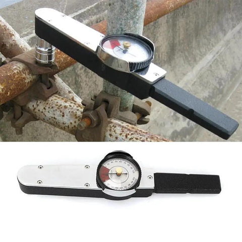 0-100 Nm Dial Indicator Torque Wrench For Accurate Torque Testing Indicating Torquemeter Precision TLB Tool With Adjustable Zero Handy Wrench Design For DIYers And Pros, black and silver dial wrench
