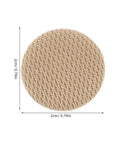 Circular beige flannel piece from 30 Piece Car Headliner Repair Kit With Roof Rivets And Installation Tool For Beige Flannel Car Roof Liner Fix Pins Interior Ceiling Fabric Retainer Clips DIY Friendly Quick Fix, measuring 2cm.