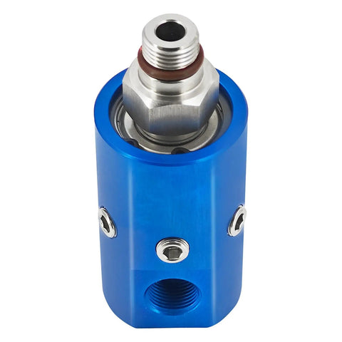 High Speed Rotary Joint 1116 670 463 Rotary Union For Deublin blue aluminum industrial connector, front view