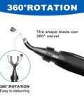 Heavy Duty 11-Blade Deburring Tool Set For Metal, Plastic, Resin & Aluminum with 360° rotating blade for easy deburring.