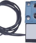 Heavy Duty Balanced Poppet Solenoid Valve Model 45A SC1 DDAJ 1KD with wiring for machine cycling and pneumatic switching.