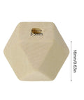 Unpainted Faceted Geometric Wood Beads 16mm With 3.5mm Holes Natural Color For DIY Jewelry Making 100 Pieces Dope For Necklaces Keychains And Crafts Assortment close-up