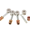 Killer 50 Piece Set Of 3 In 1 M6x40mm Furniture Screws And Cabinet Hammer Connectors for efficient assembly and repairs.