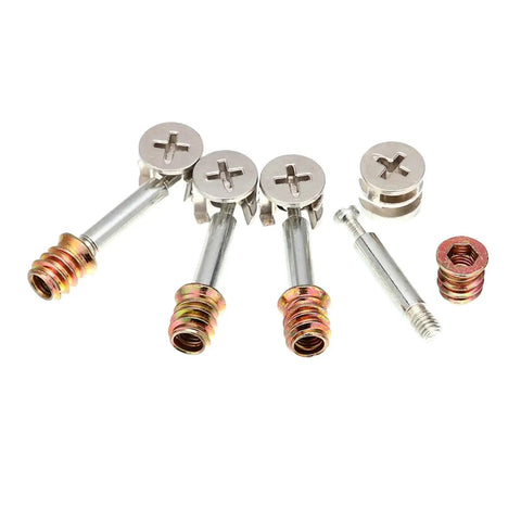 Killer 50 Piece Set Of 3 In 1 M6x40mm Furniture Screws And Cabinet Hammer Connectors for efficient assembly and repairs.