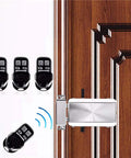 Smart Wireless Anti Theft Door Lock Kit With Keyless Deadbolt Access Control System For Home Security Includes Four Remote Controls and Durable Stainless Steel Construction