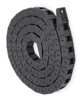 7x7mm Internal Size Black Plastic Drag Chain Cable Carrier 1M Length For CNC Machines, Rugged Nylon Build With R15 Bend Radius