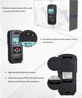 4 In 1 Electronic Stud Finder Wall Scanner To Nail Center Detection And Sound Alerts For Scouting Wooden Studs Copper Pipe Metal Clips Plus Live Ac Cables Making Home Repair A Breeze For Any Garage Tinkerer showing detection range up to 80mm with indicator lights