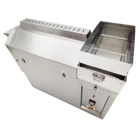 Roller Type Electric Stainless Steel Coffee Roaster, 220V 1PH, Horizontal Drum With 304 Food Grade Liner, 6kW High Power For Even Roasting, Large Batch Coffee Roaster For Home Use Or Small Roasts, top view